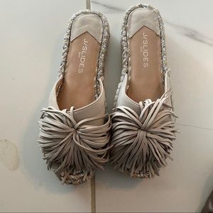JSlides suede sandals with silver detail NWOT! 7.5